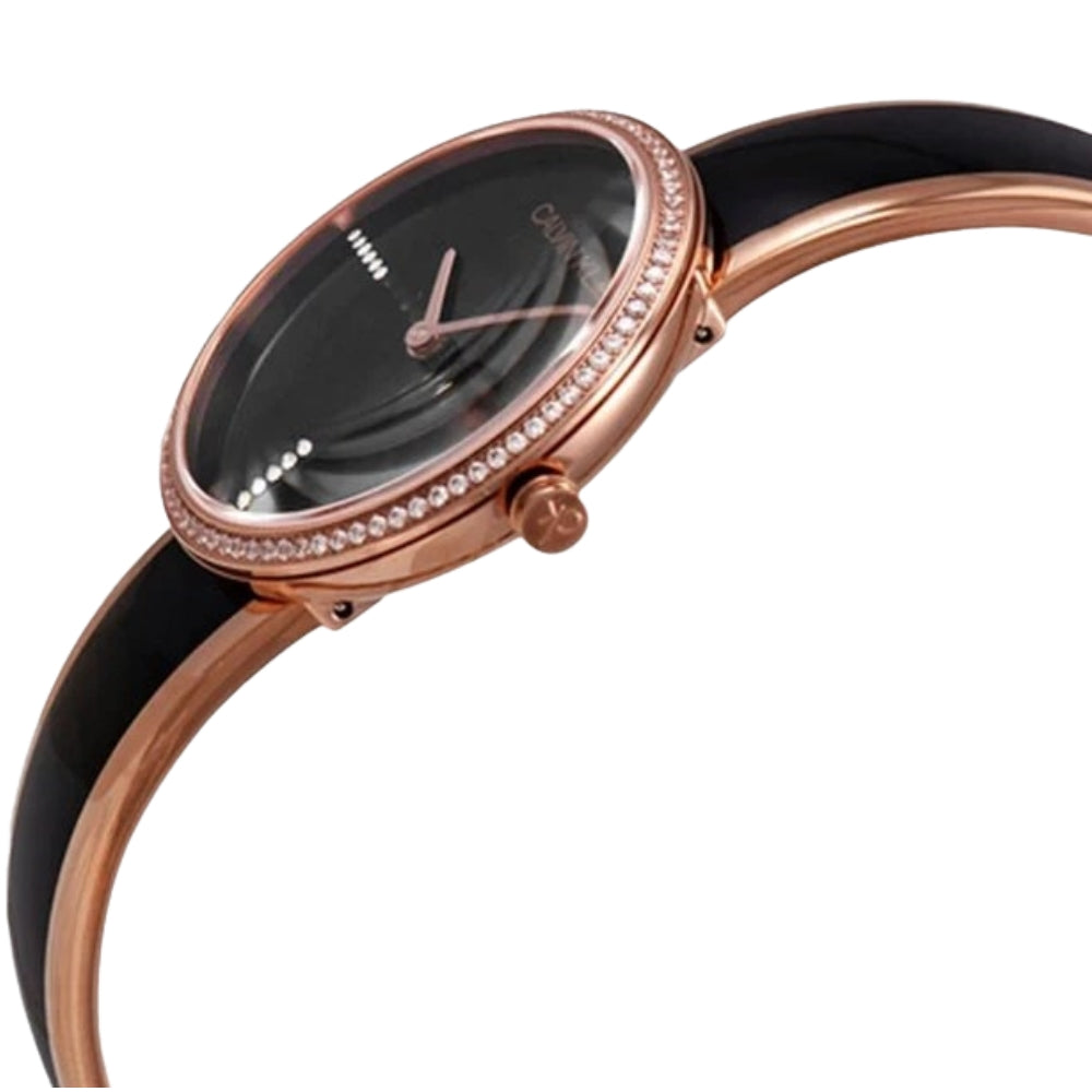 Calvin Klein Seduce Seduction Quartz Crystal Black Dial Ladies Watch K4E2NX1S