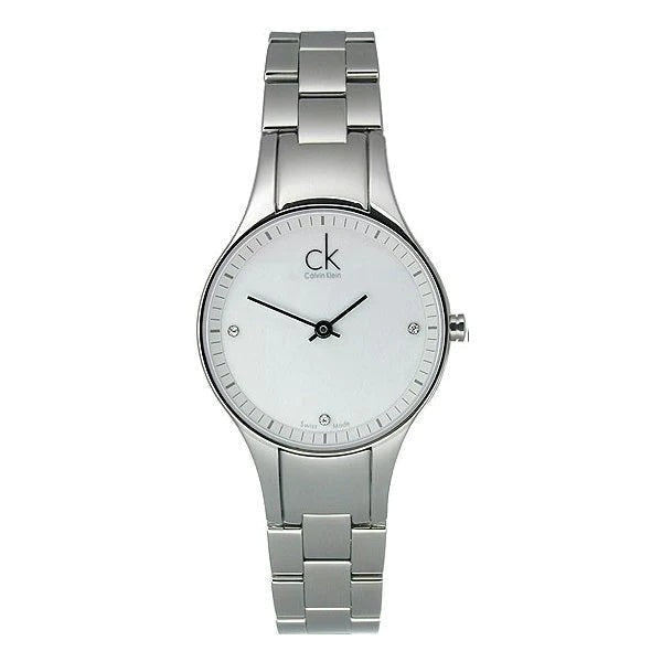 Calvin Klein Simplicity K4323101 women's white dial silver steel watch