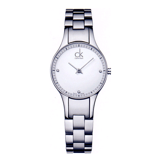 Calvin Klein Simplicity K4323101 watch with white dial and diamond markers