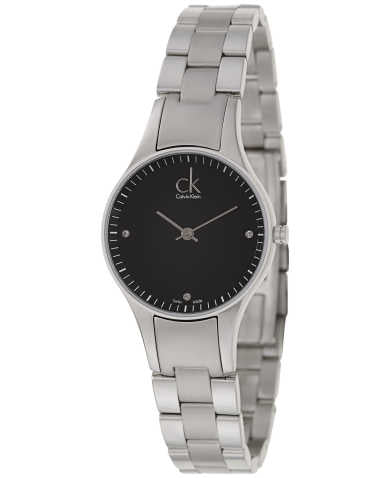 Calvin Klein Simplicity watch side profile view of case and strap