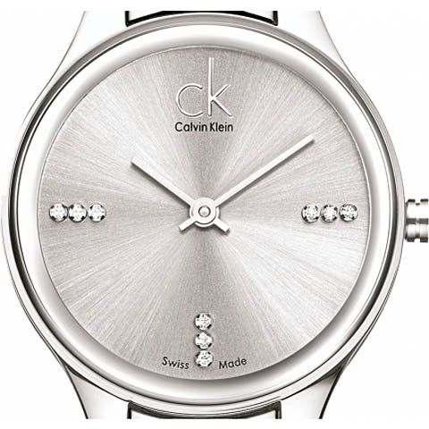 Calvin Klein Simplicity Quartz Crystal Silver Dial Ladies Watch K4323120