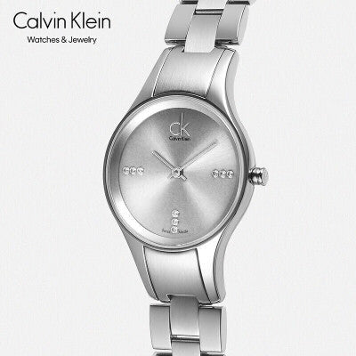 Calvin Klein Simplicity Quartz Crystal Silver Dial Ladies Watch K4323120