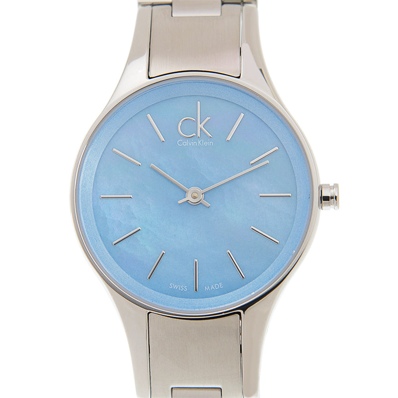 Calvin Klein Simplicity Blue Mother of Pearl Dial Ladies Watch K432314N