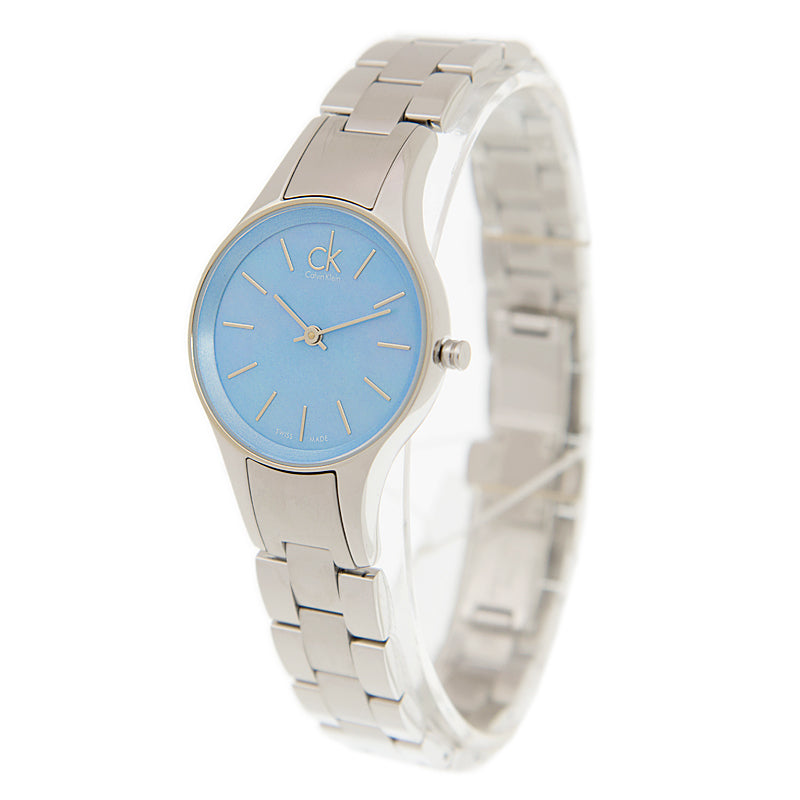Calvin Klein Simplicity Blue Mother of Pearl Dial Ladies Watch K432314N