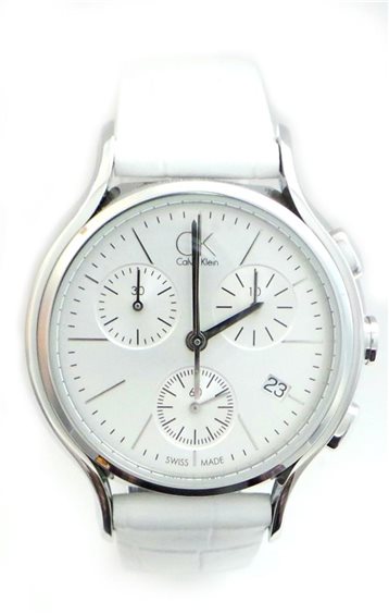 Calvin Klein Skirt chronograph ladies watch with three subdials and date display