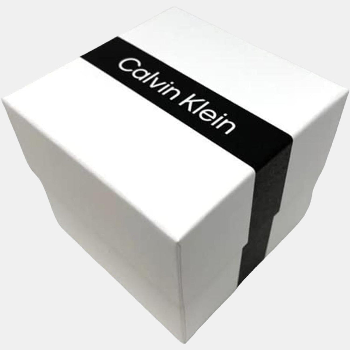 Calvin Klein Stately watch caseback showing stainless steel case and water resistant marking