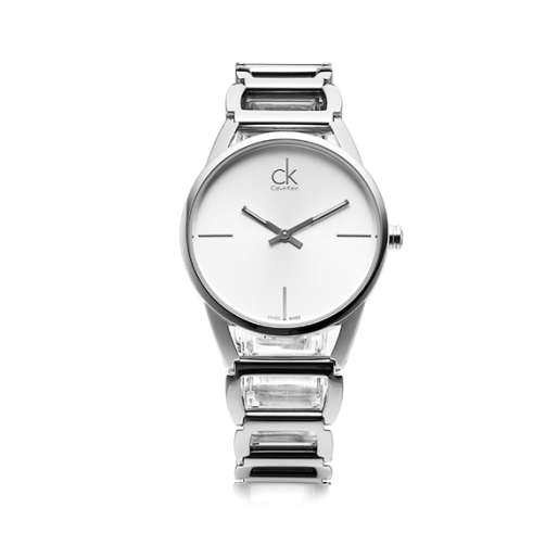 Calvin Klein Stately women's watch K3G23126 minimalist silver dial with hour markers