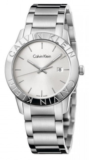 CALVIN KLEIN Steady White Dial stainless steel watch K7Q21146