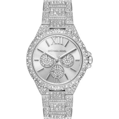 Camille MK6957 chronograph watch with crystal-set case and bracelet, silvered dial