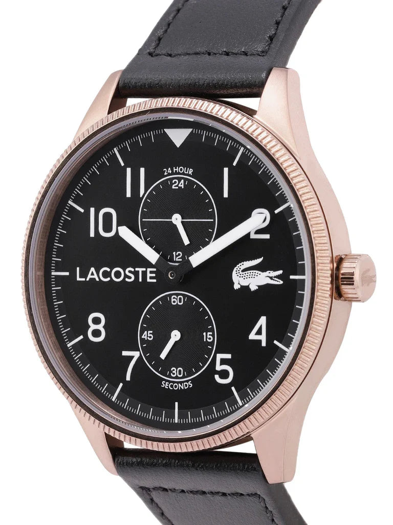 Lacoste Continental Black Leather Men's Watch - 2011042