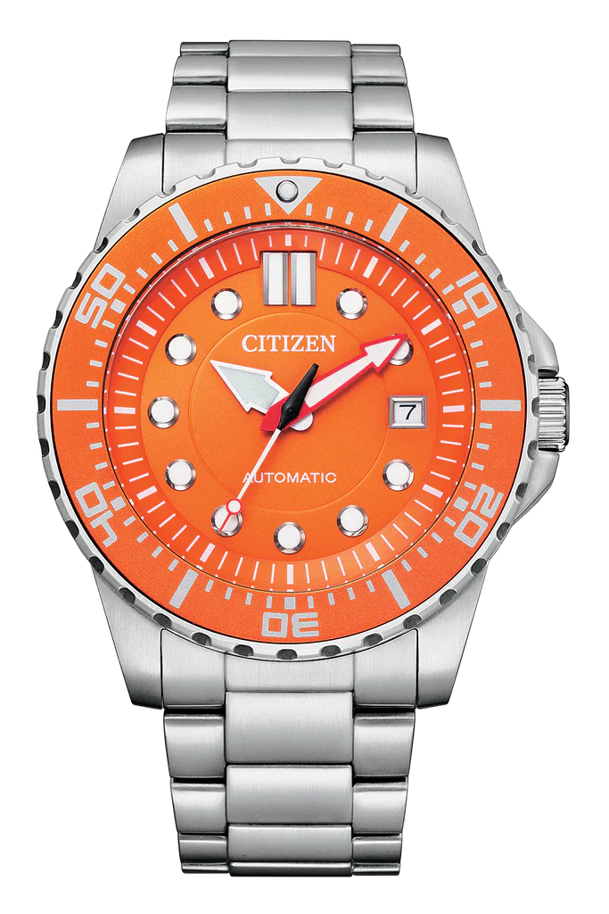 Citizen Super Titanium Automatic Orange Dial Men's Watch NJ0128-80X
