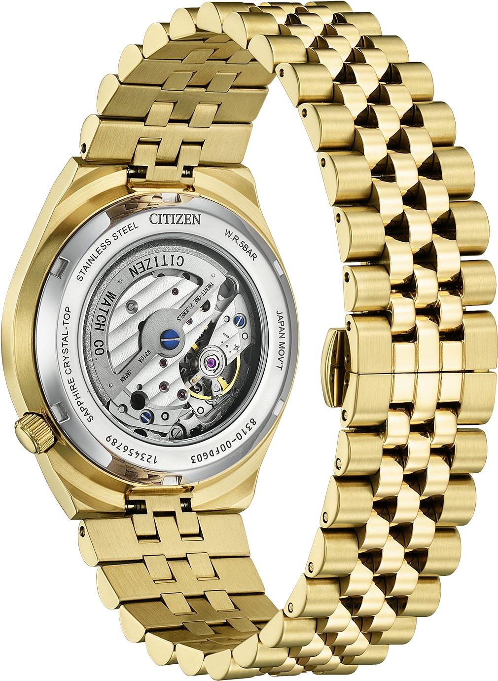 Citizen TSUYOSA 60 NK0023-57L case back showing automatic movement