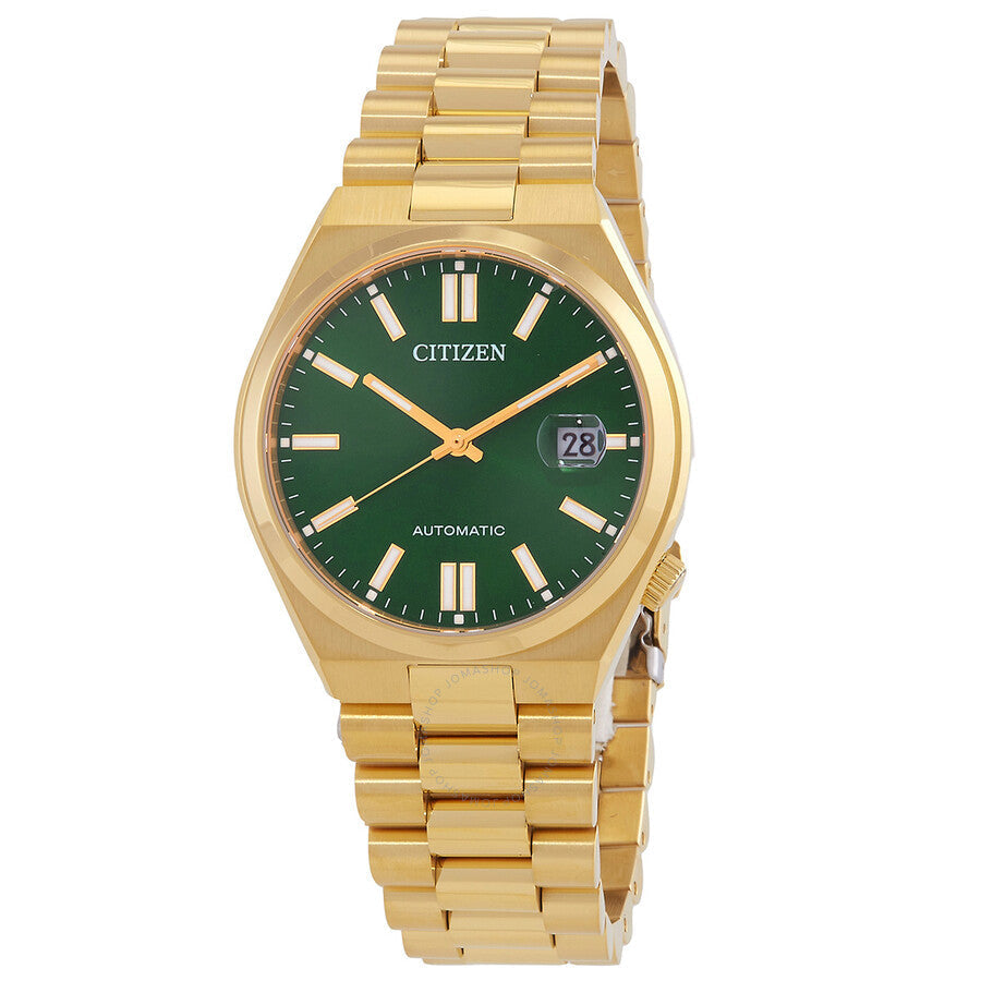 Citizen Tsuyosa Automatic 40mm watch with green dial and gold-tone stainless steel bracelet