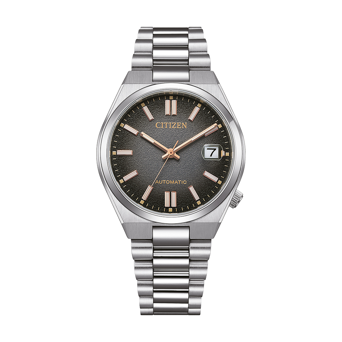 Citizen Tsuyosa automatic watch with black dial, 37mm stainless steel case and bracelet