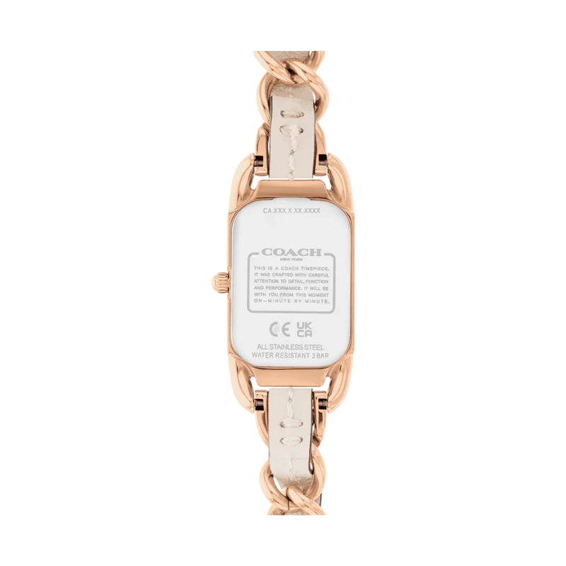 Coach 14504283 watch caseback showing specifications and branding