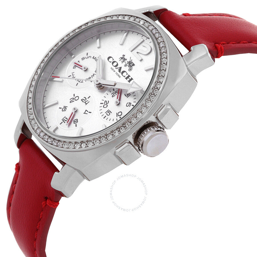 Coach Boyfriend Quartz Crystal Silver Dial Ladies Watch 14502171