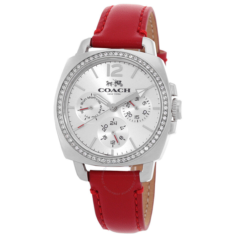 Coach Boyfriend Quartz Crystal Silver Dial Ladies Watch 14502171