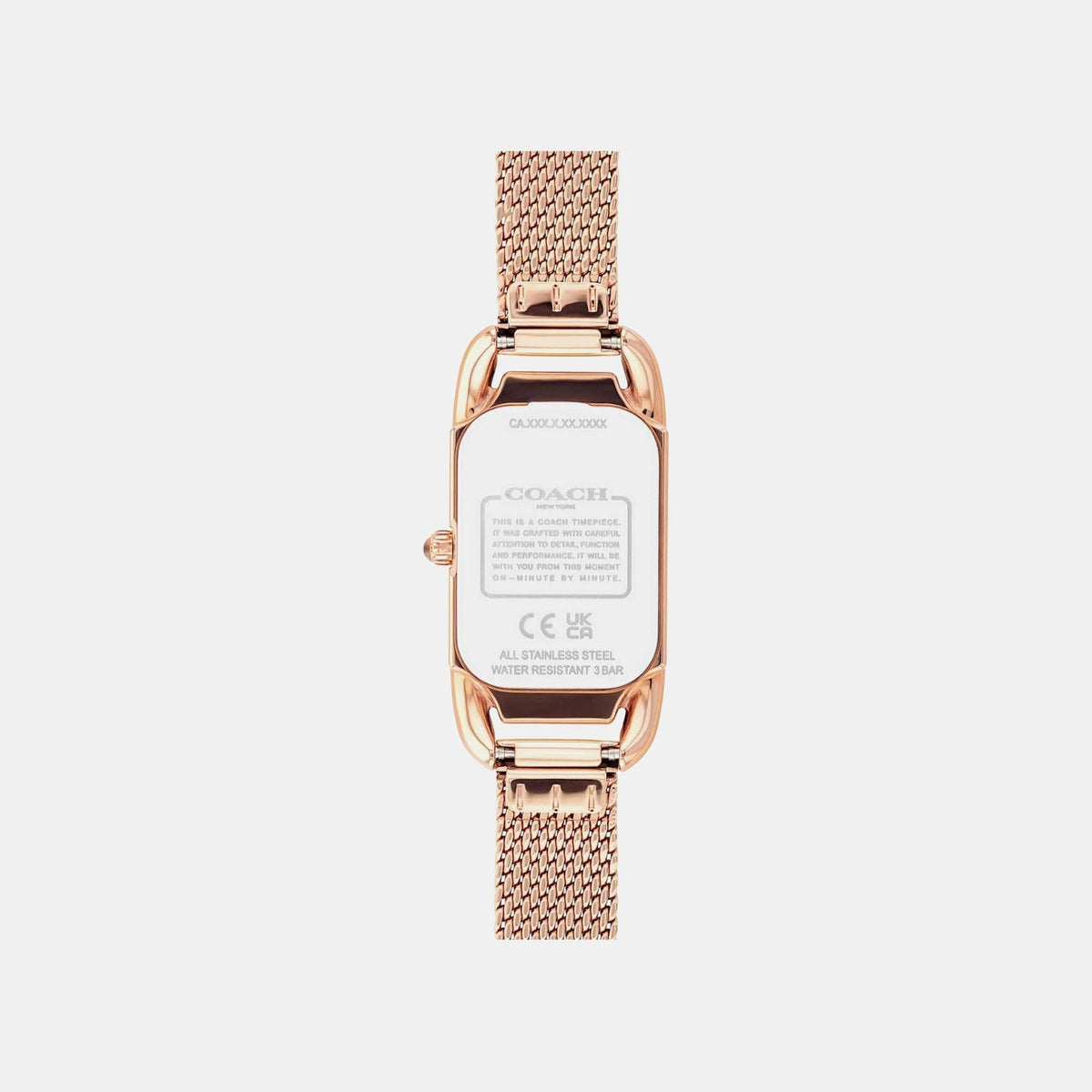 Coach Cadie Rose Golden Mesh Green Dial 17.5mm X 28.5mm Women's Watch - 14504034