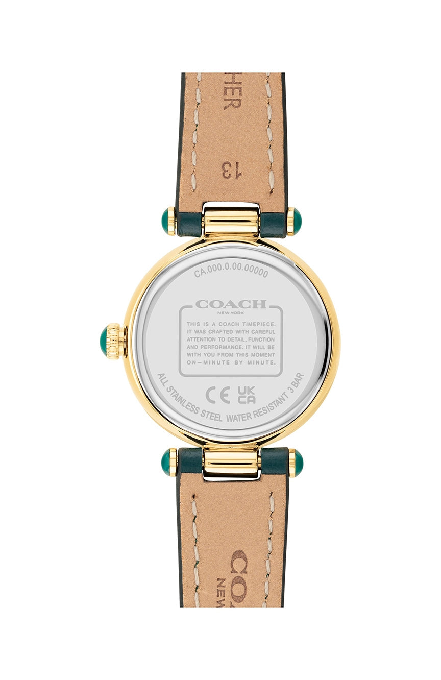 Coach Cary Emerald Green Leather Strap Women's Watch 14503951
