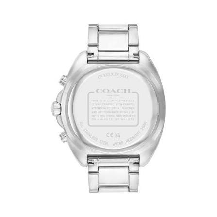 COACH Charter Chrono Silver Dial With Black Tachymetric Bezel Stainless Steel Bracelet Men's Watch - 14602702
