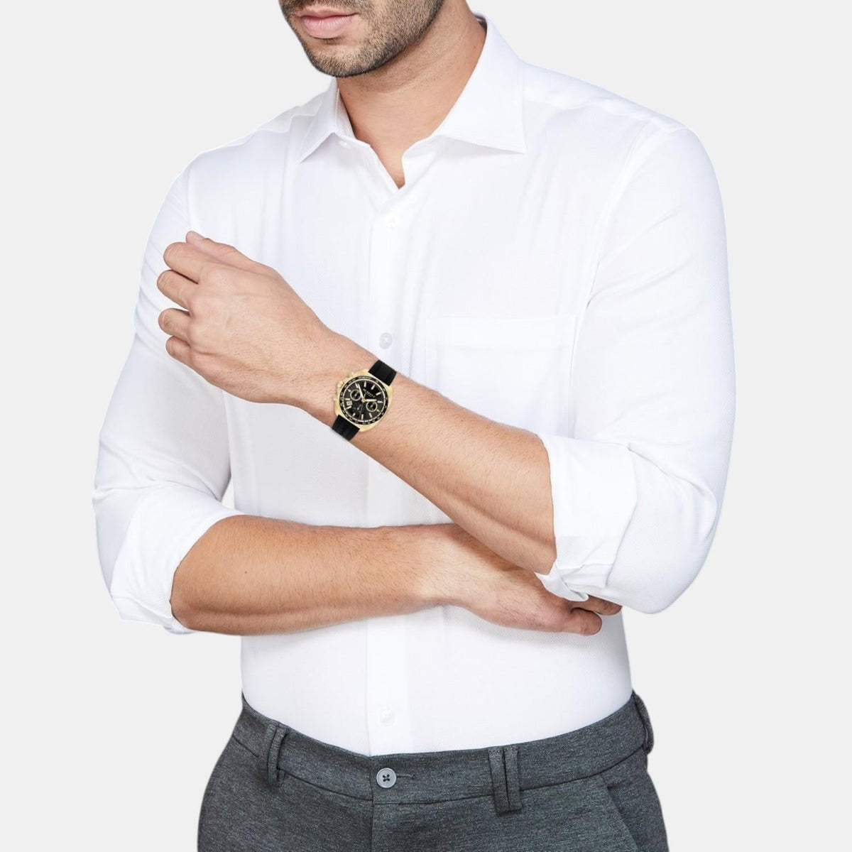 COACH Charter Chronograph watch worn on wrist