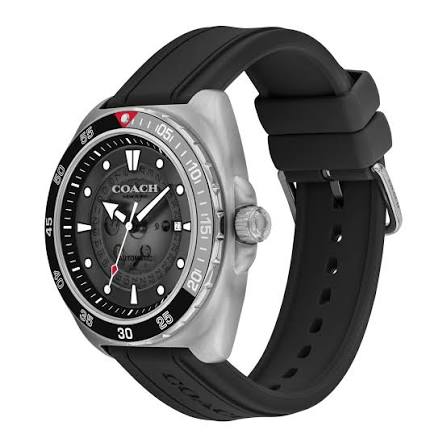COACH Charter Automatic Black Silicone 44mm Men's Watch - 14602715