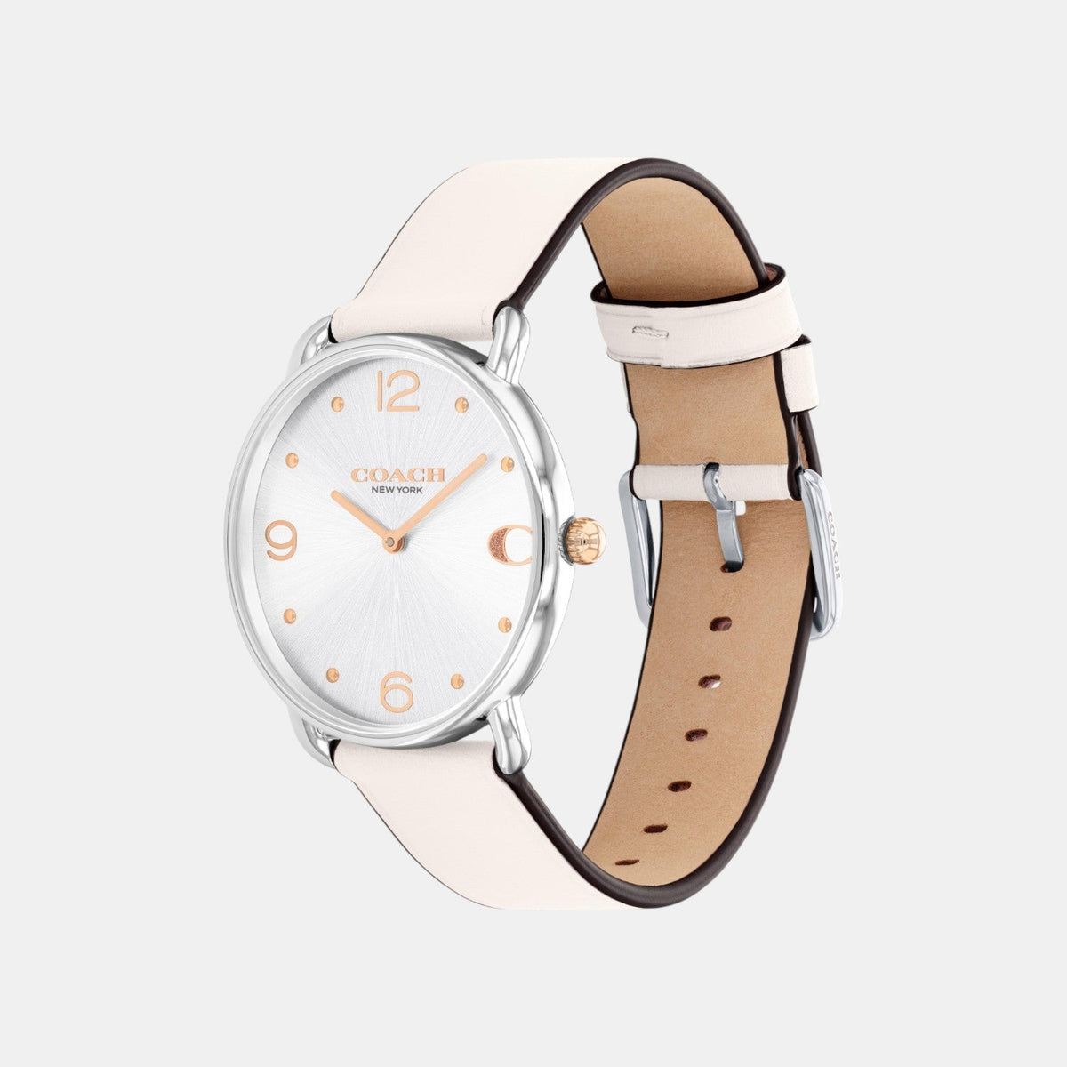COACH Elliot Chalk White Leather Strap Women's Watch - 14504200