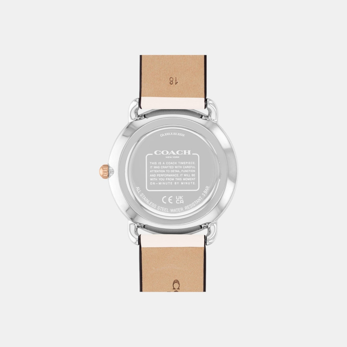 COACH Elliot Chalk White Leather Strap Women's Watch - 14504200