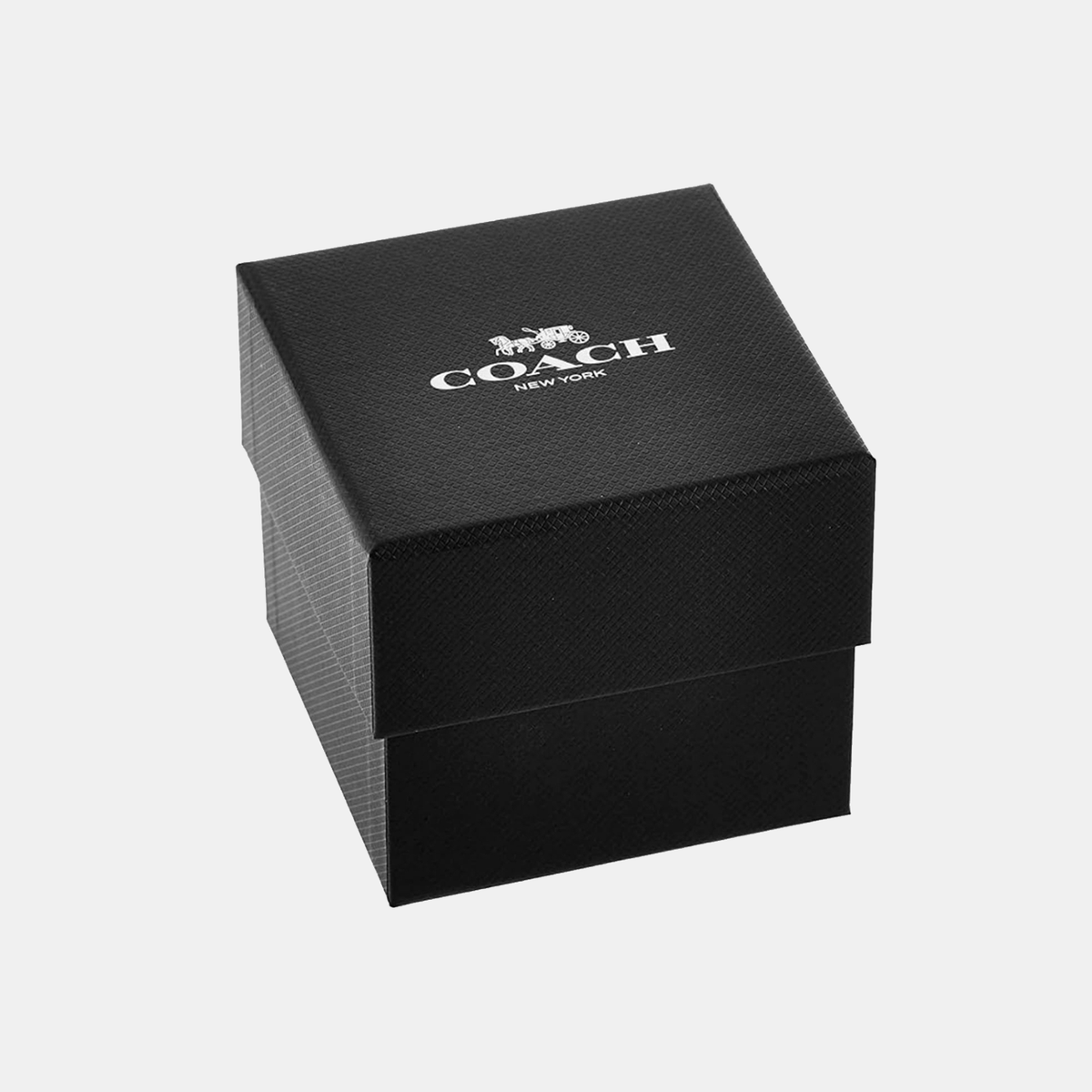 Coach Grand watch gift box with black finish and Coach New York branding