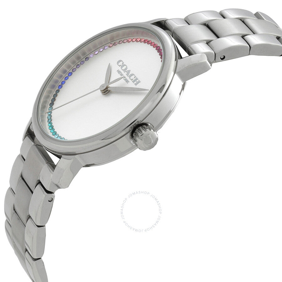 Coach Grand Quartz Silver Dial Ladies Watch 14503968