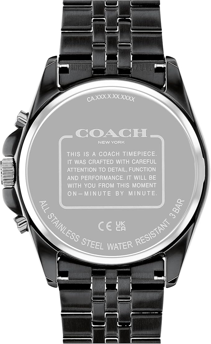 COACH Greyson Black Stainless Steel Bracelet Men's Watch - 14602658
