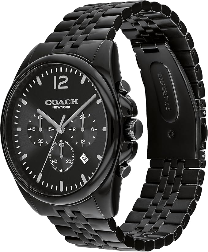 COACH Greyson Black Stainless Steel Bracelet Men's Watch - 14602658