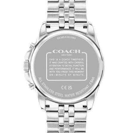 COACH Greyson Chronograph Blue Dial Two-Tone Bracelet Men's Watch - 14602659