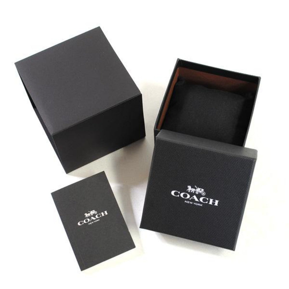 Coach Jacquard watch packaging including branded box and presentation materials
