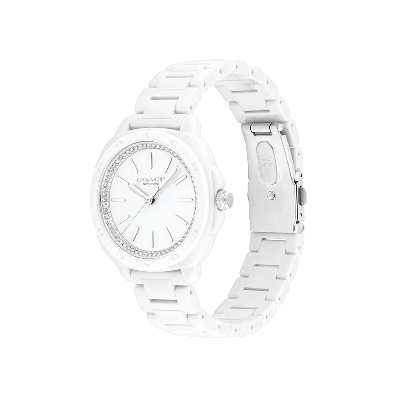 Coach Kitt Ceramic Quartz White Watch - 14504401