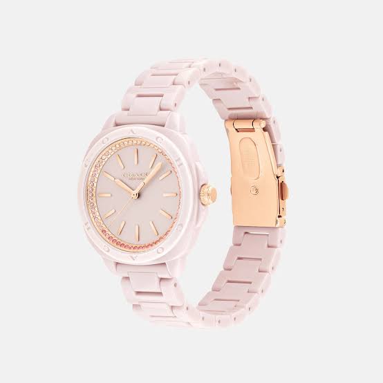 Coach Kitt Blush Ceramic Case and Bracelet 34mm Women's Watch- 14504402