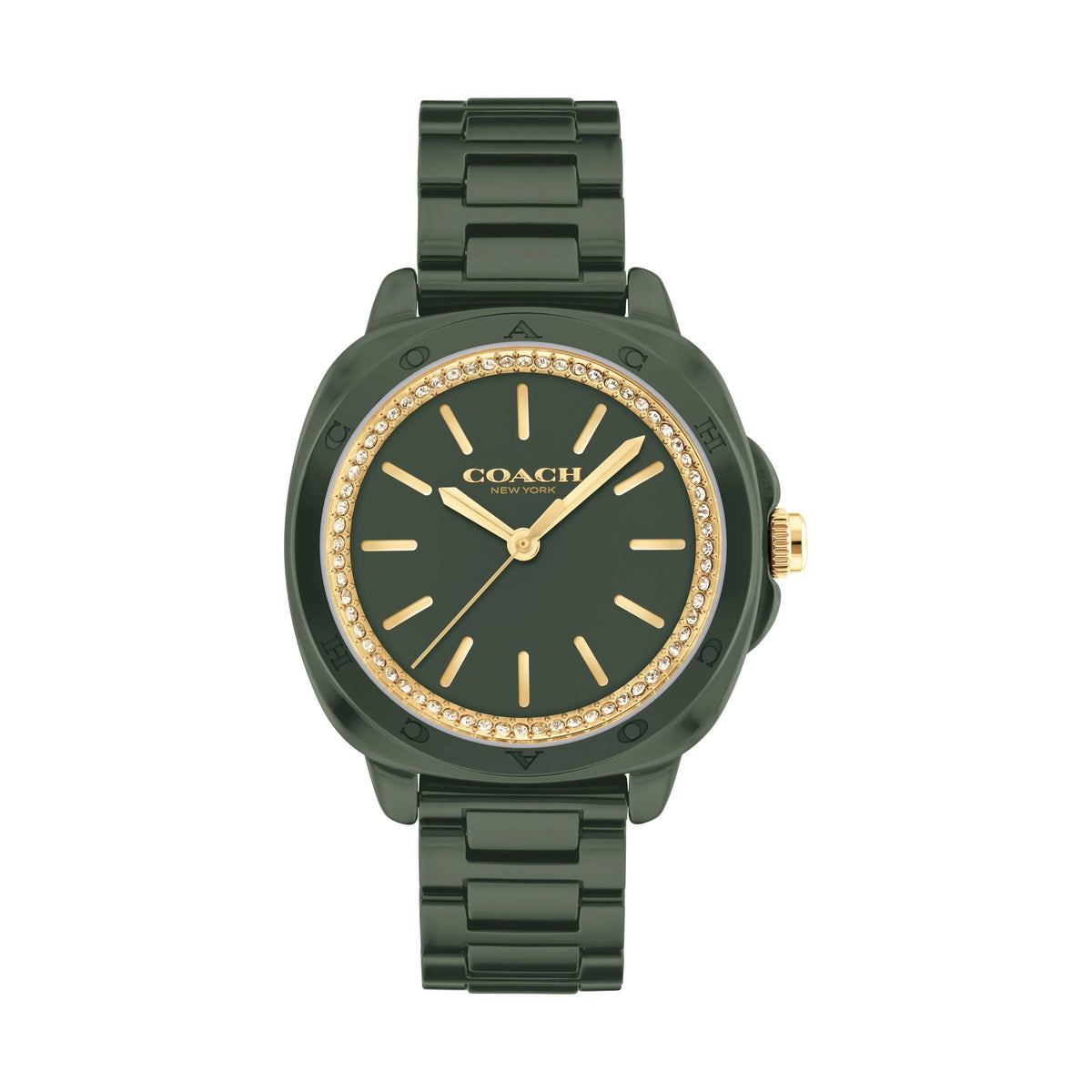 COACH KITT CRYSTAL GREEN CERAMIC BRACELET Women's WATCH - 14504404