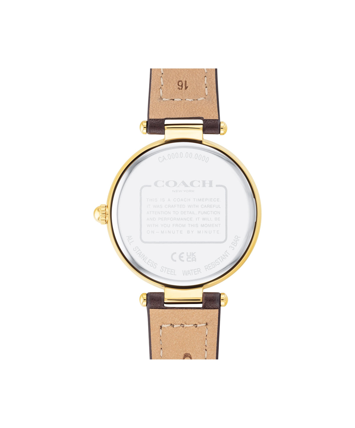 Coach Park Quartz Crystal Gold Dial Ladies Watch 14504092