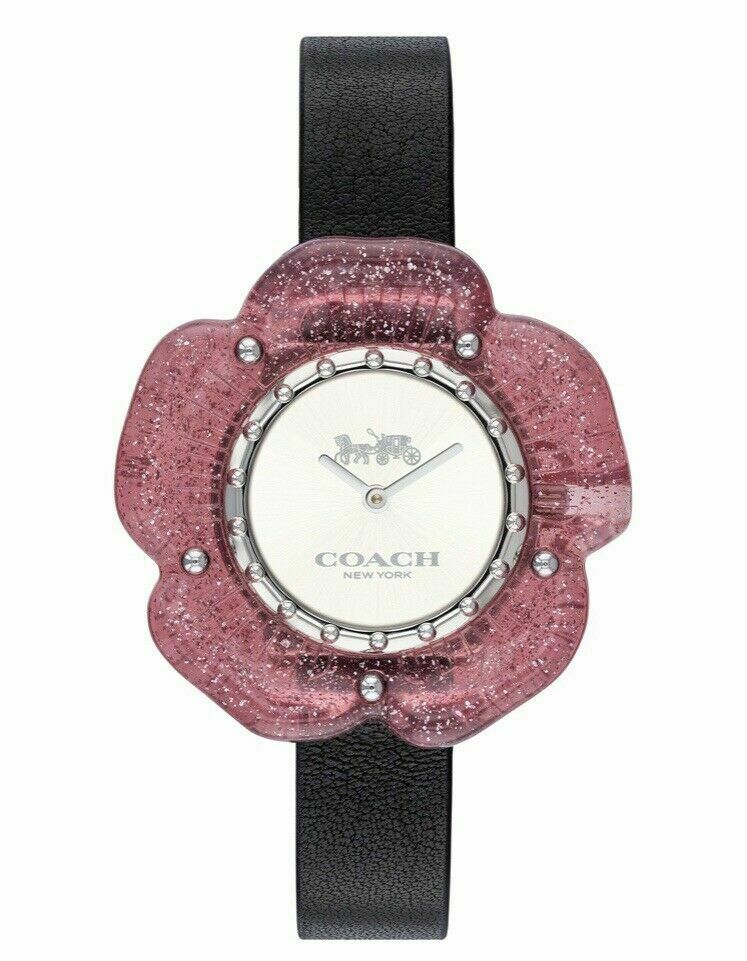Coach Perry Black Leather Strap Women's Watch - 14503049
