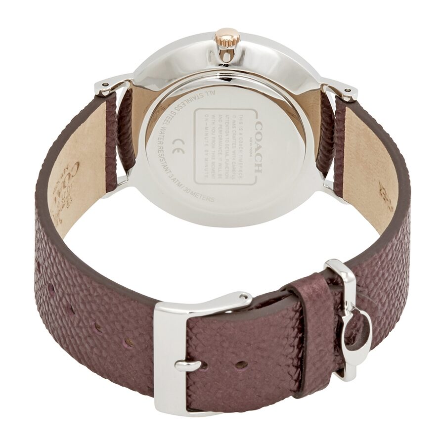 Coach Perry Burgundy Leather Women's Watch - 14503154