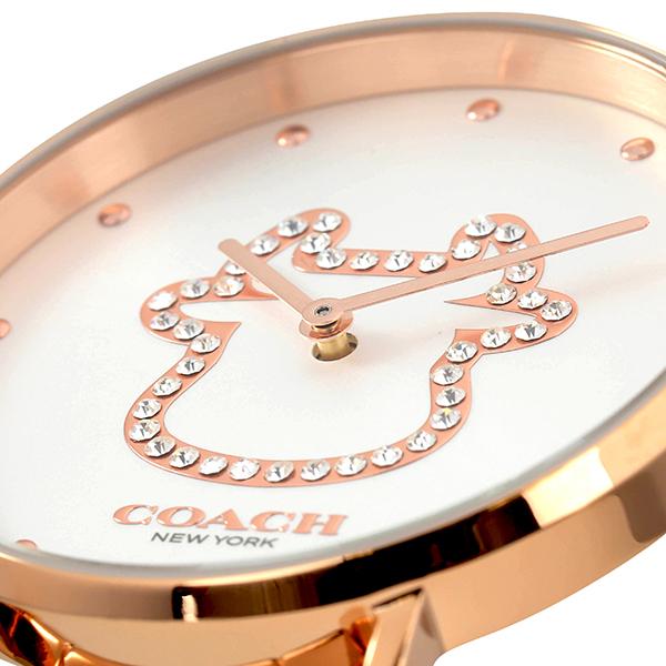 Coach Perry Quartz Silver Dial Rose Gold Tone Steel Women's Watch - 14503708