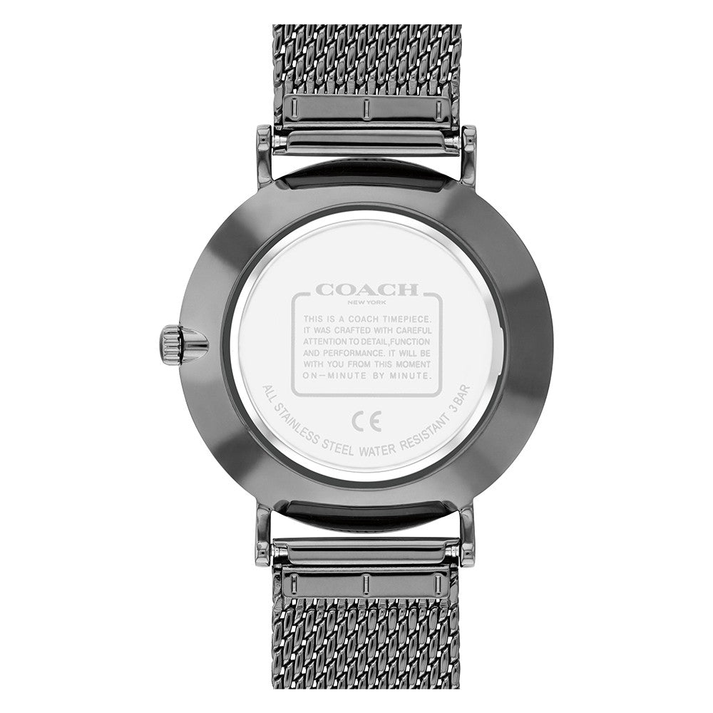 Coach Perry Gold Logo Stainless Steel Grey Women's Watch - 14503825