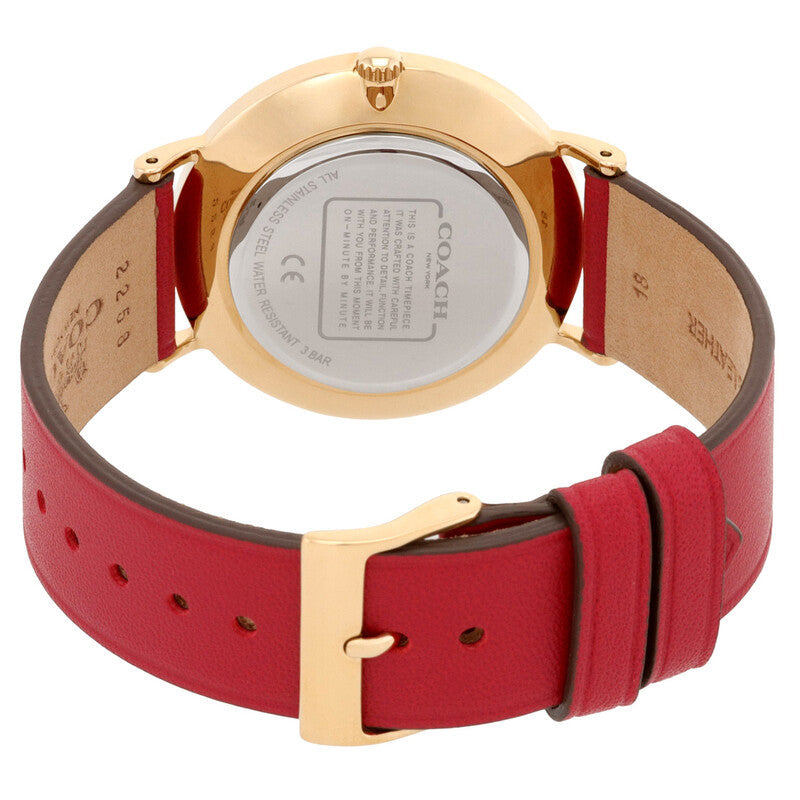 Coach Perry Red Dial Red Leather Strap Watch for Women - 14503867
