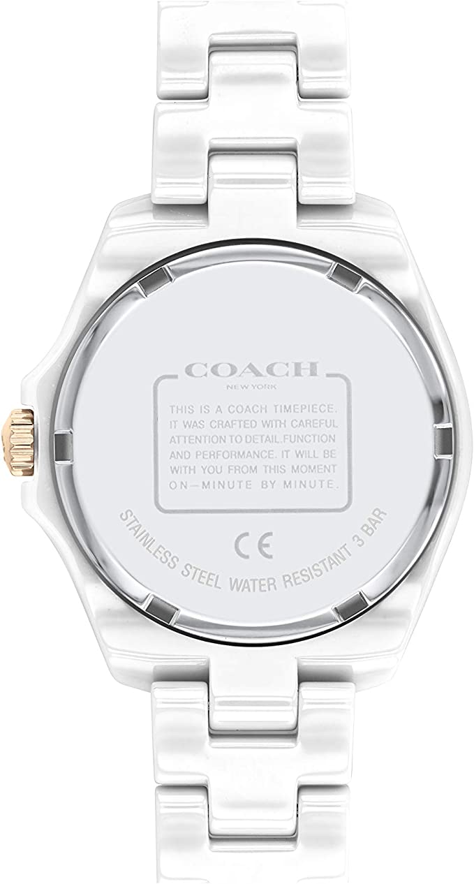 Coach Preston Ceramic Mother of Pearl Dial Ladies Watch 14503662