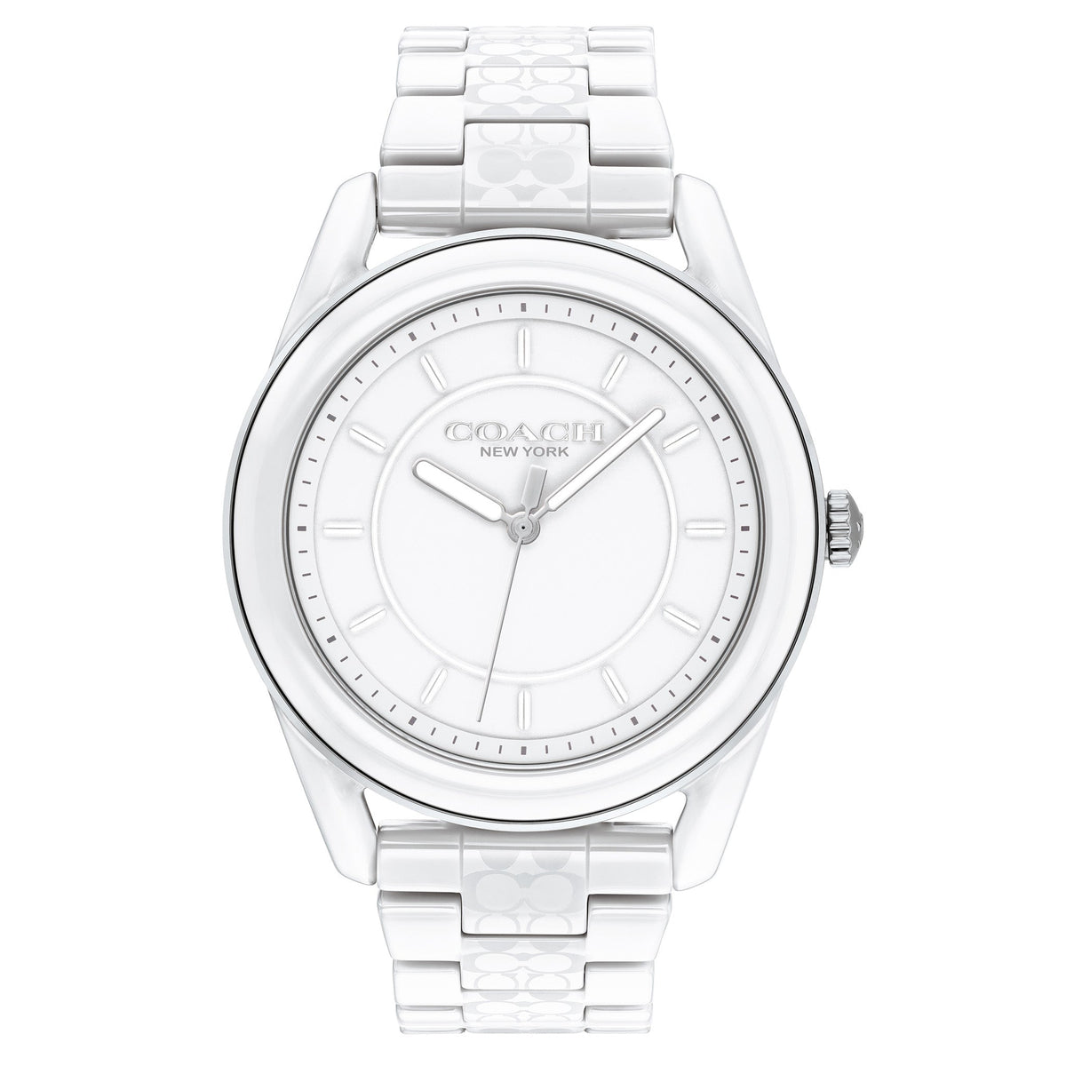COACH Preston White Ceramic Bracelet White Dial Womens Watch - 14503771