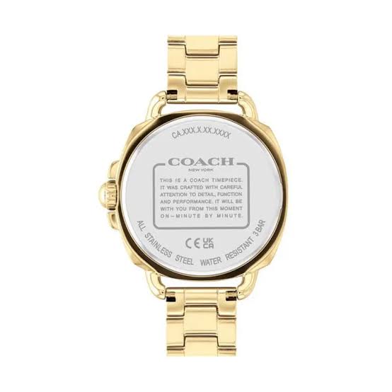 COACH Tatum Multi Color Crystal Accent Yellow Gold-Tone Stainless Steel Watch - 14504167