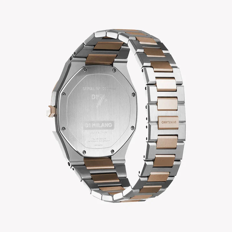 D1 MILANO Stainless Steel Silver & Rose Gold Unisex Watch - UTBJ01