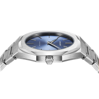 D1 Milano Ultra Thin Blue Dial Silver Steel Men's Watch - UTBJ03
