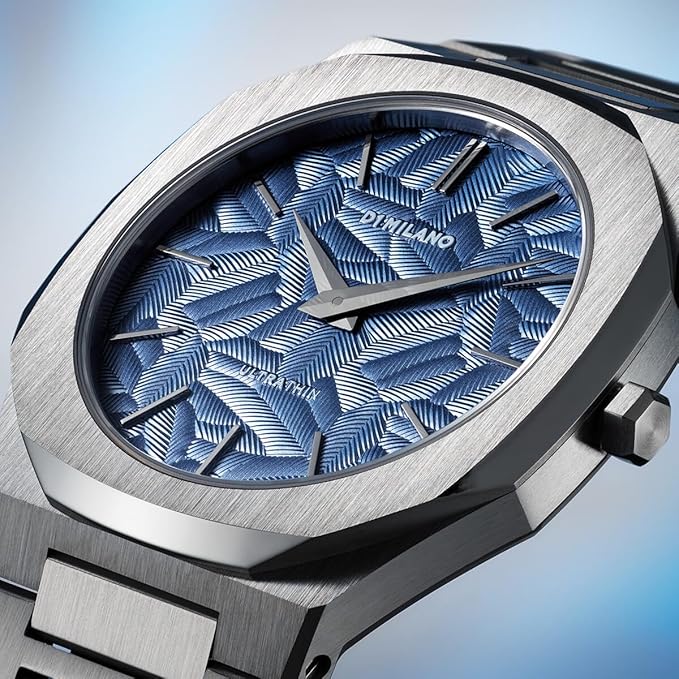 D1 Milano Ultra Thin UTBJ35 watch angled view displaying case profile and bezel