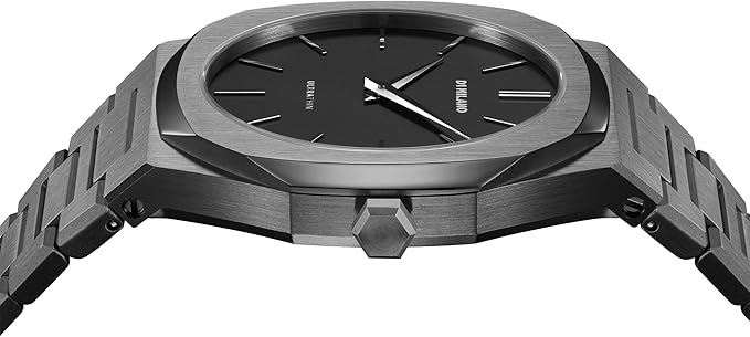 D1 Milano Ultra Thin watch side profile showing case depth and dial